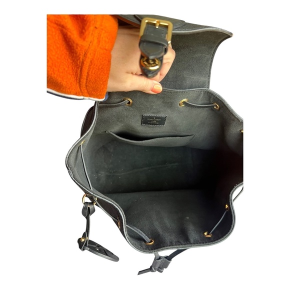 Louis Vuitton Montsouris Monogram Empreinte Embossed Leather Backpack Black main image 5